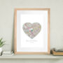 Home Is Where The Heart Is Personalised Map Print, thumbnail 4 of 8