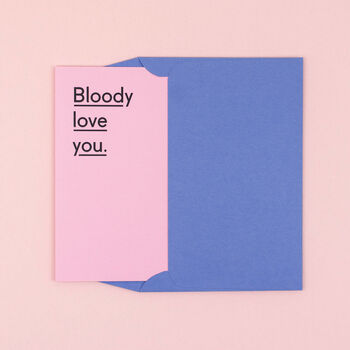 'Bloody Love You' Funny Valentine's Card For Wife, 4 of 4