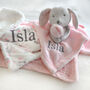 Personalised Bunny Comforter And Bunny Sherpa Blanket Set, thumbnail 3 of 12