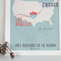 Personalised Route 66 Map Print, thumbnail 2 of 5