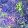 Large Abstract Painting Canvas Lilac Green, thumbnail 3 of 4
