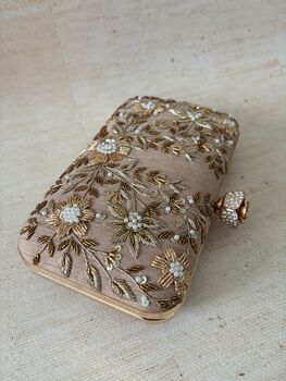Muted Pink Rectangular Clutch, 7 of 10