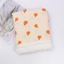 Clementine Pure Cotton Muslin Tassel Baby Blanket, thumbnail 2 of 3