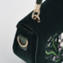 Badger Embroidered Green Top Handle Saddle Bag, thumbnail 7 of 8