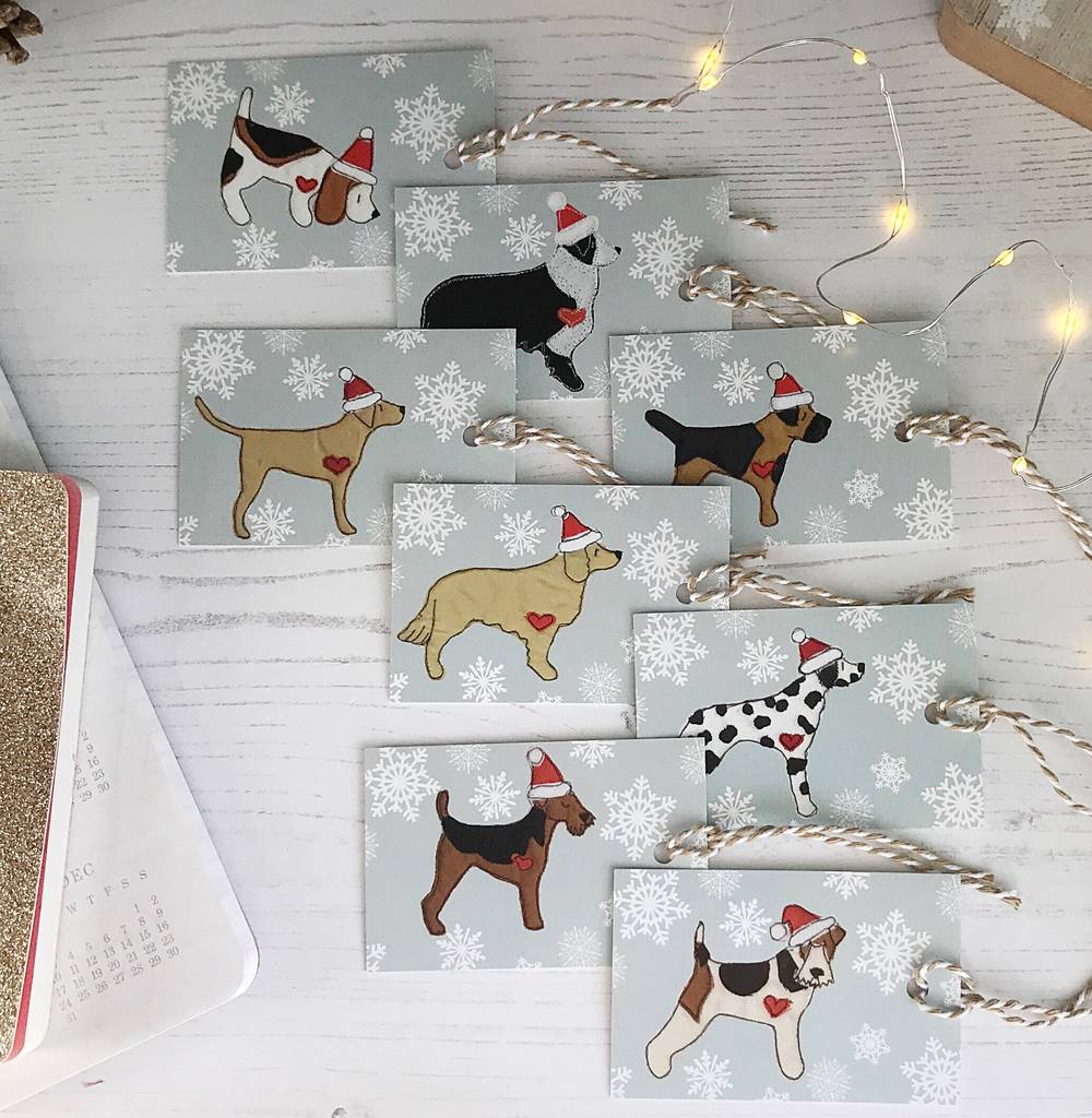 Dog Christmas Gift Tags By Ren and Thread | notonthehighstreet.com