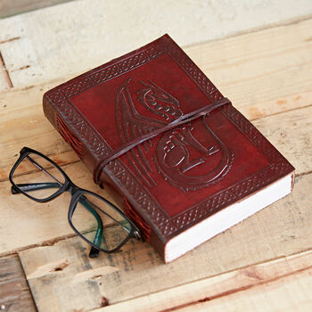 Indra Celtic Sitting Dragon Leather Journal, 2 of 8