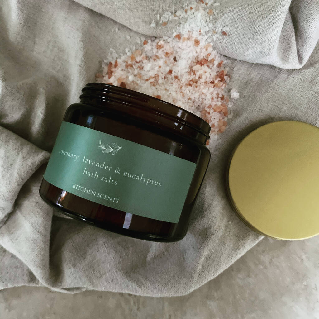 Rosemary, Lavender And Eucalyptus Bath Salts By Kitchen Scents