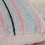 Striped Recycled Wool Dog Bed With Faux Suede Base, thumbnail 8 of 9