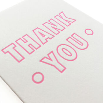 Thank You Small Letterpress Card, 2 of 3