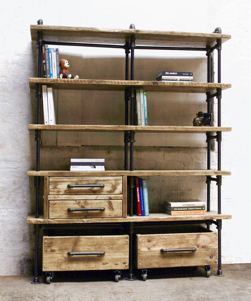 Ana Maria Bookcase With Integrated Drawer Units, 1 of 8
