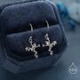 Sterling Silver Tiny Frog Drop Hook Earrings, thumbnail 2 of 11