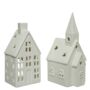 Set Of Two Porcelain House Tealight Holders, thumbnail 1 of 1