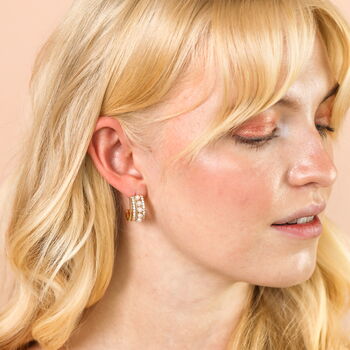 Crystal And Pearl Illusion Earrings, 3 of 3