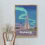 Reykjavik Iceland Travel Poster Art Print, thumbnail 5 of 8