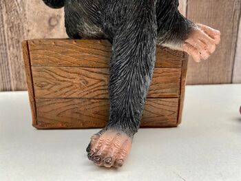 Monkey Reading Newspaper Ornament – Statue Figurine, 2 of 9