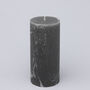 G Decor Scented Breeze Collection Dark Grey Marbled Pillar Candle Wild Lotus Scent, thumbnail 3 of 3