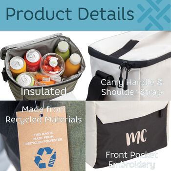 Personalised Insulated Cool Bag Made From Recycled Materials, 4 of 11