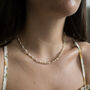 Aestas Choker Gold Filled Pearls And Herkimer Diamonds, thumbnail 2 of 9
