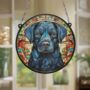 Labrador Black Stained Glass Effect Suncatcher, thumbnail 5 of 6