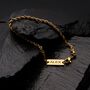 Gold Engravable 3mm Rope Bracelet Unisex, thumbnail 2 of 12