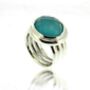 Sterling Silver Sea Agate Cocktail Ring, thumbnail 1 of 4