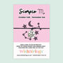 Scorpio Wish Bracelet, Zodiac Star Sign Jewellery Gift, thumbnail 1 of 3