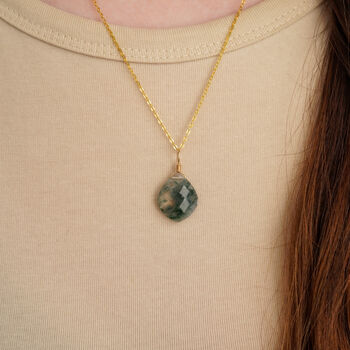 Natural Moss Agate Necklace, 2 of 10