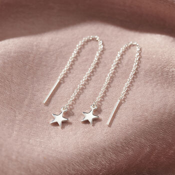 Personalised Star Charm Pull Through Earrings, 2 of 7
