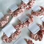 Bridesmaid Pink Satin Scrunchie, thumbnail 2 of 2