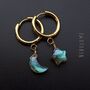 Star And Moon Labradorite Earrings, thumbnail 3 of 8