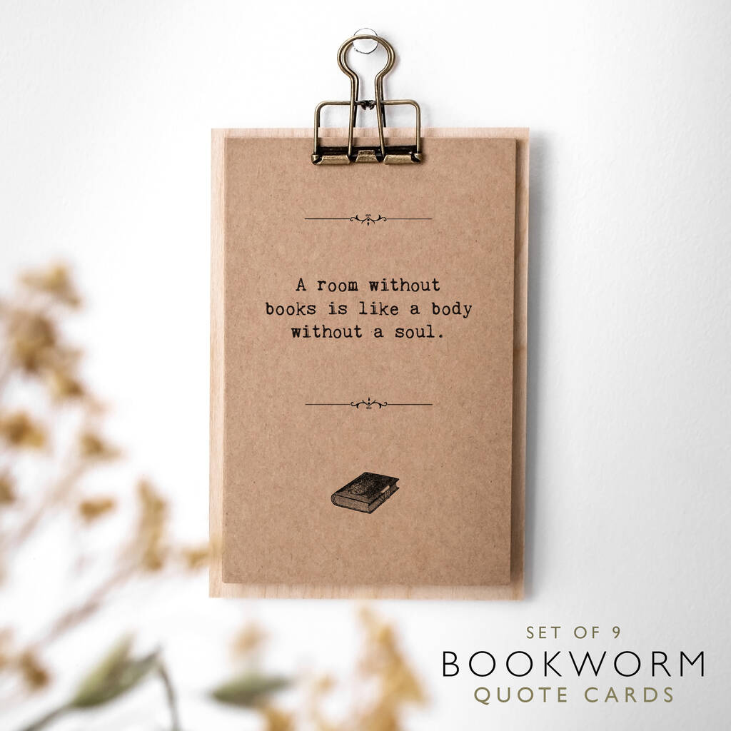 Book Lover Gift; Book Quote Cards, 1 of 8