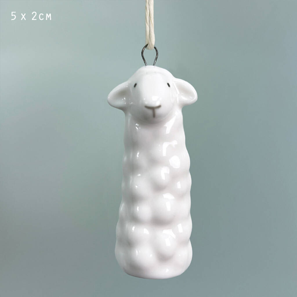 Hanging Porcelain Sheep Decor Hanger For Home, 1 of 4