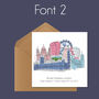 London Graduation Skyline Personalised Card, thumbnail 3 of 6