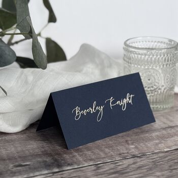 Wedding Table Personalised Guests Place Card Real Metallic Foil, 6 of 9