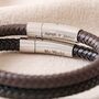 Men's Personalised Vegan Leather Bracelet, thumbnail 2 of 11