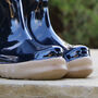 Large Personalised Midnight Blue Welly Boots Planter, thumbnail 4 of 9