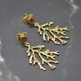 Green Pink Tourmaline Earrings: Gold Plated Sterling Silver, October Birthstone, thumbnail 4 of 9