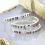 Personalised Sterling Silver Heart Stacking Ring, thumbnail 5 of 7