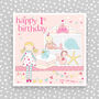 Happy 1st Girl Birthday Card Pink, thumbnail 1 of 3