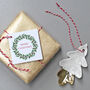 Christmas Gift Tags With Holly And Ivy Wreath, thumbnail 1 of 4
