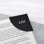 Handmade Personalised Leather Curved Corner Bookmark, thumbnail 3 of 8