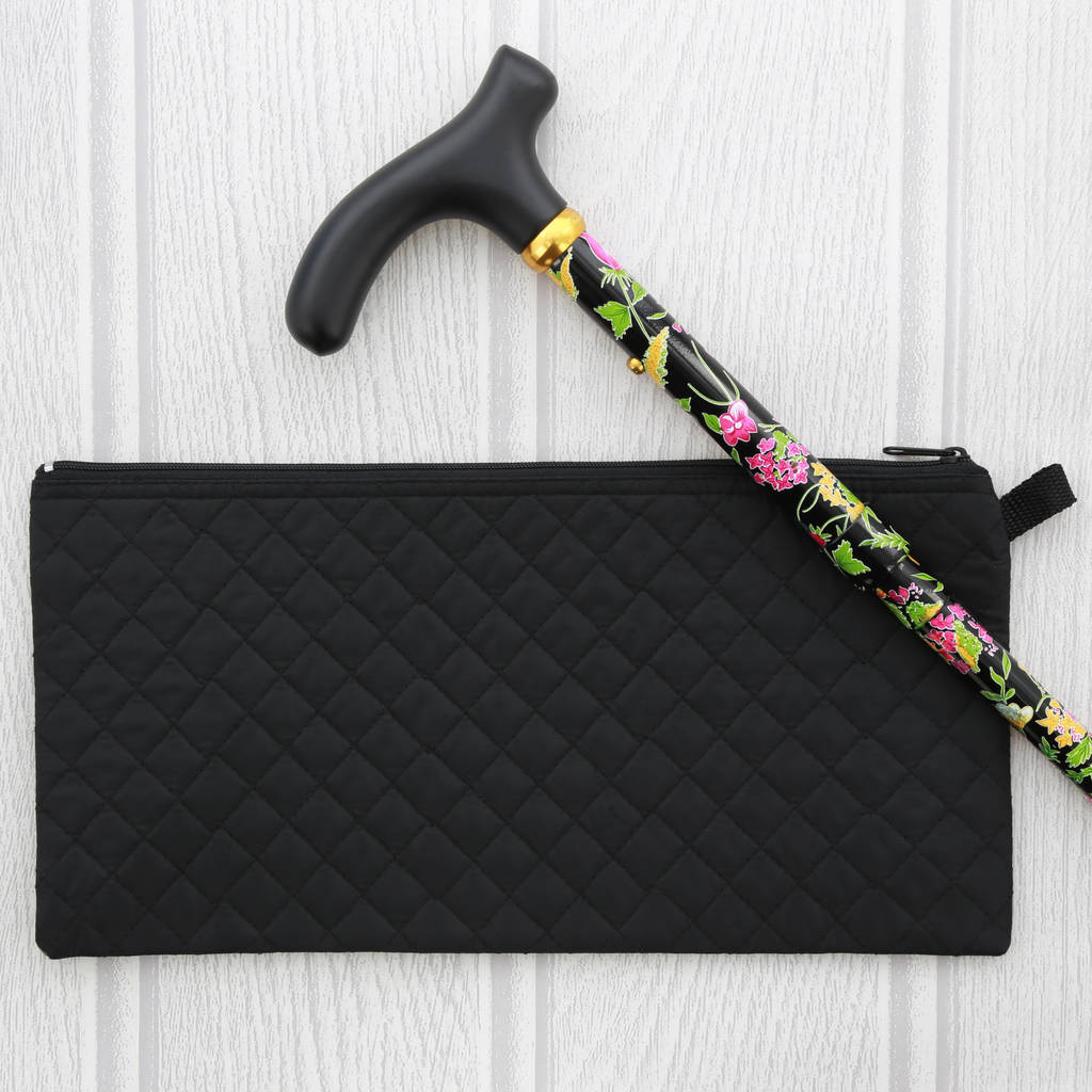 Ladies Purse Fit Walking Stick With Personalised Pouch By Duncan