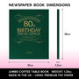 Personalised 80th Birthday Milestone Newspaper Book, thumbnail 8 of 11