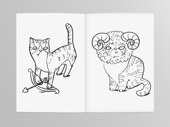 Colouring Book Set Of Five Funny Cat Colouring In Books, 2 of 6