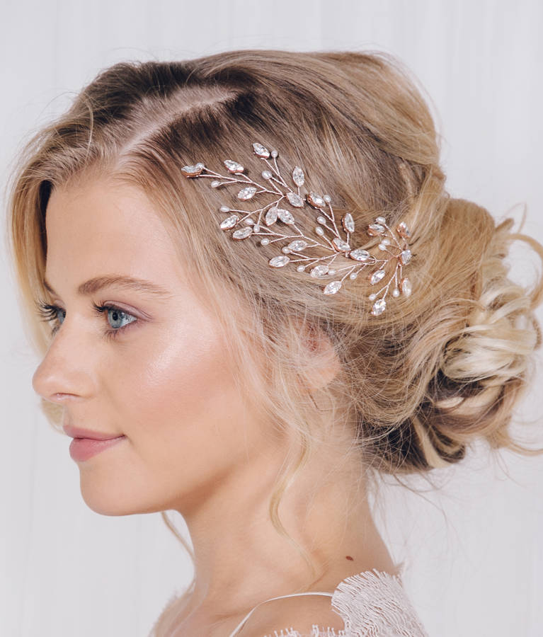 Large Swarovski Crystal Wedding Hair Pins Maisie By Debbie Carlisle