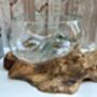 Large Driftwood Molten Glass Bowl Fruit Nuts Food Bowl Handmade Decor 24 28cm, thumbnail 8 of 9