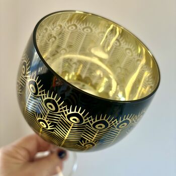 Electroplated Midnight Peacock Gin Glasses, 2 of 3
