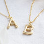Bamboo Style Gold Plated Initial Necklace, thumbnail 3 of 8