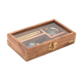 Personalised Classic Brass Explorer Gift Set, 3 of 3