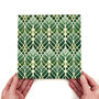 Art Nouveau Green Ceramic Handprinted Tile, thumbnail 3 of 11